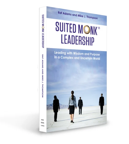 Suited Monk Leadership by Raf Adams and Mike J. Thompson, book cover